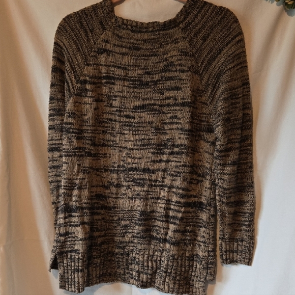 Vintage Studio Works Black and Brown Crew Neck Sweater with Cable Knit Design - Picture 5 of 6